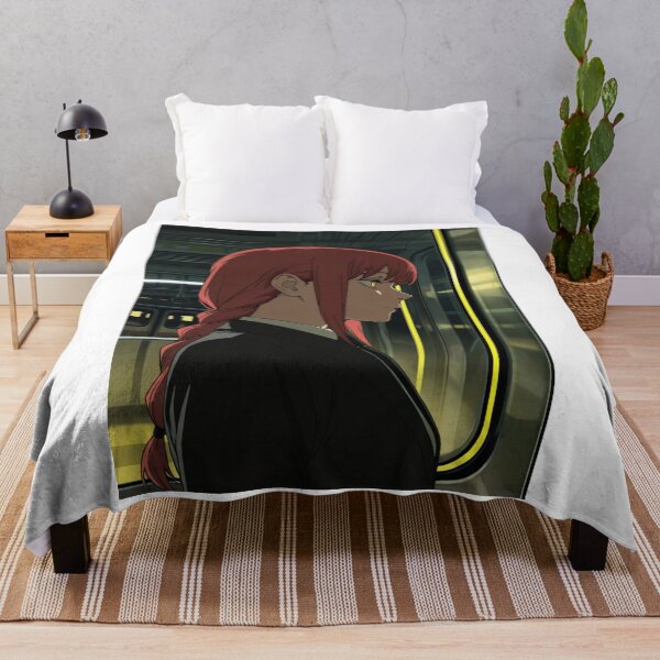 Item preview, Art - Woman with Braided Red Hair, Anime Scene in a Subway designed and sold by AnimeShin.