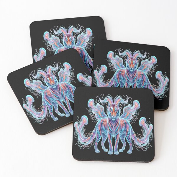 Item preview, Neon Tiger Jellyfish Hybrid Art designed and sold by ROVVI.