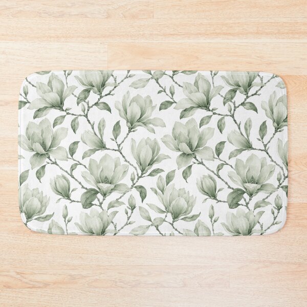 Item preview, Magnolia Minimal Sage Tonal Watercolor Seamless Pattern designed and sold by Inkworksbyshery.