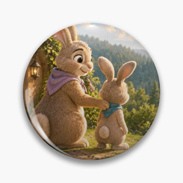 Item preview, Mother Bunny & Baby Bunny | Cute Rabbit Family Illustration | Sweet Woodland Animal Art for Gifts designed and sold by ViniSArunStudio.