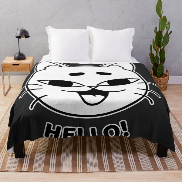 Item preview, Hello Cat | Cute Minimal Cat Illustration designed and sold by Mammoths.
