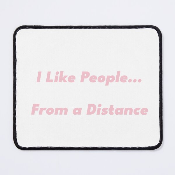 Item preview, Funny introvert shirt - I like people from a distance - minimalist quote tee designed and sold by NeuroShirts.