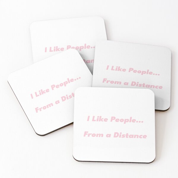 Item preview, Funny introvert shirt - I like people from a distance - minimalist quote tee designed and sold by NeuroShirts.