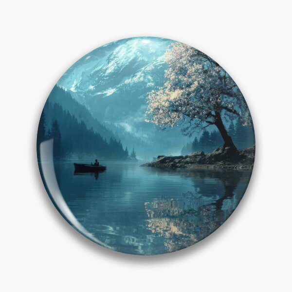 Item preview, Blossom Tree by the Glacier Lake designed and sold by Neural Brushstrokes.