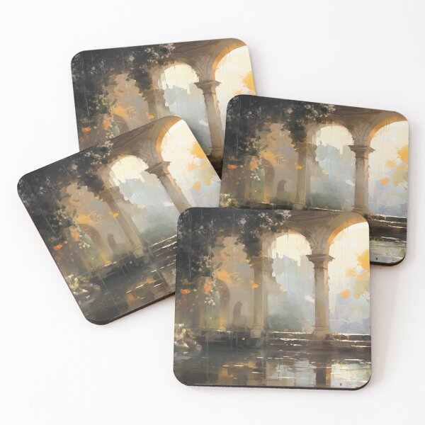 Item preview, Overgrown Ruins with Sunlit Arches in Spring designed and sold by AniDragonfly.