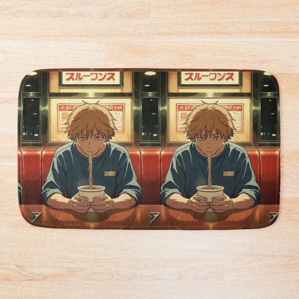 Item preview, Art - Young Man Enjoying Ramen, Japanese Manga Aesthetic designed and sold by AnimeShin.