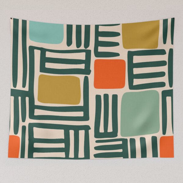 Item preview,  Retro Grid – Mid-Century Modern Geometric Block Pattern designed and sold by BuckaBaby.