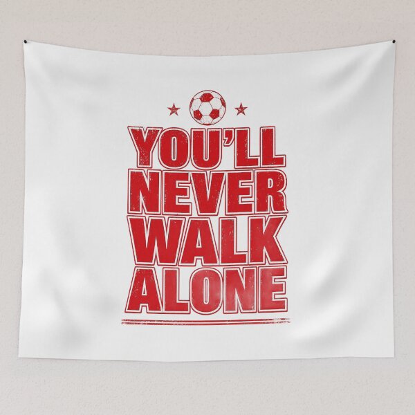 Item preview, Vintage YNWA Red Football Chants Retro Typography Art designed and sold by osamawaleed1997.