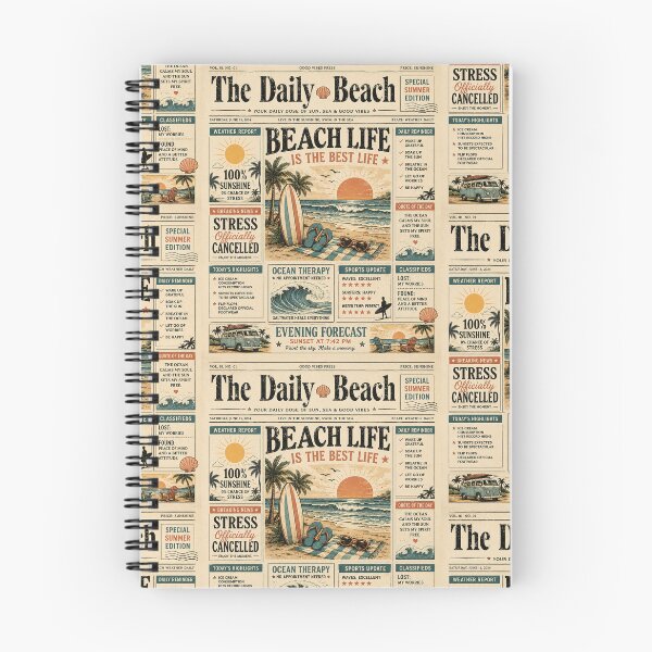 Item preview, The Daily Beach | Vintage Summer Newspaper | Beach Life Graphic Tee & Coastal Vacation Design designed and sold by Genesis-Ink.
