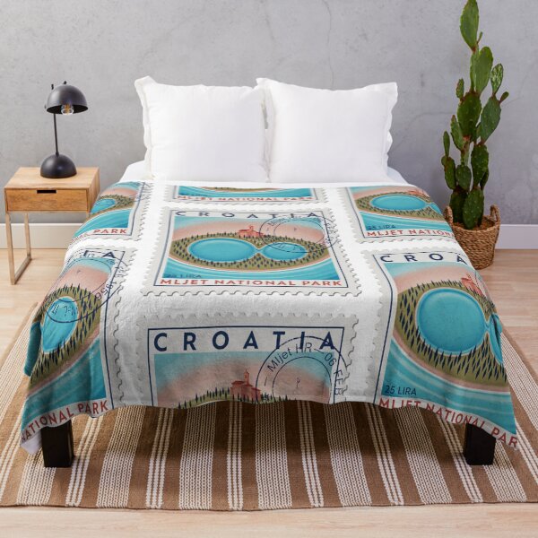 Item preview, Mljet Croatia National Park Lakes Postage Stamp Sticker designed and sold by stickercuffs.