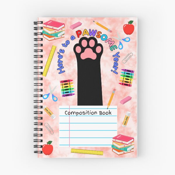 Item preview, Black Cat Pawsome School Year Composition Book designed and sold by MYCatStuff.
