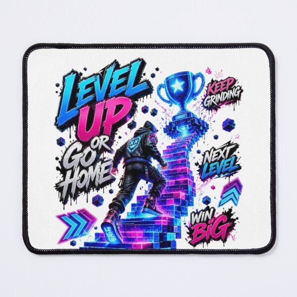 Item preview, Level Up or Go Home | Retro Gaming Motivation Design for Gamers designed and sold by Stylestickers55.
