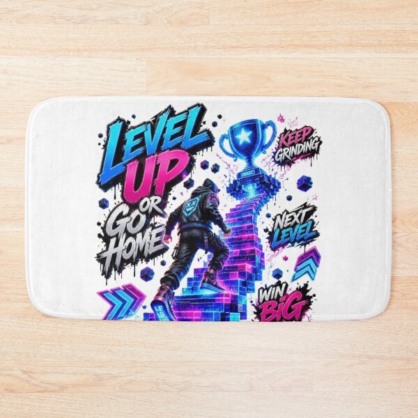 Item preview, Level Up or Go Home | Retro Gaming Motivation Design for Gamers designed and sold by Stylestickers55.