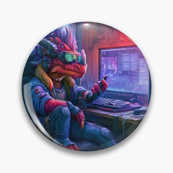 Item preview, Cyberpunk Dragon Coder designed and sold by Neural Brushstrokes.