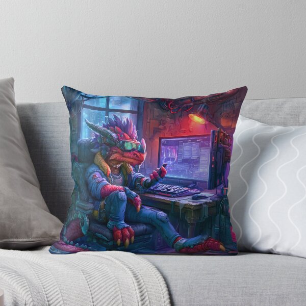 Item preview, Cyberpunk Dragon Coder designed and sold by Neural Brushstrokes.