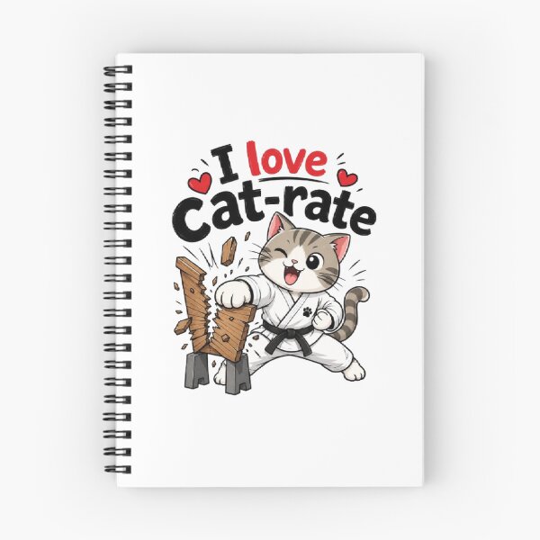 Item preview, I love Cat-rate: Funny karate cat designed and sold by RaulWeirdAndFun.