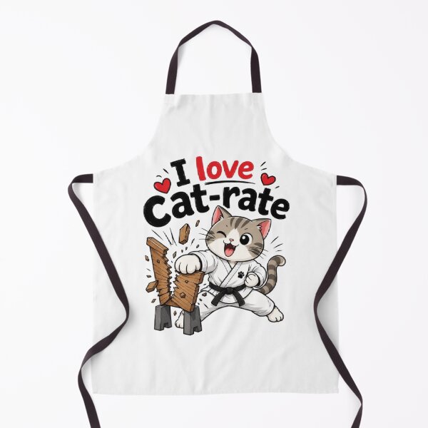 Item preview, I love Cat-rate: Funny karate cat designed and sold by RaulWeirdAndFun.
