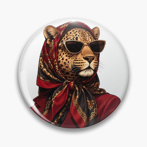 Item preview, Classy Leopard Baddie with Scarf & Sunglasses | Luxury Fashion Animal Sticker designed and sold by designbyuzi.