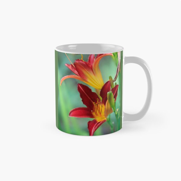 Item preview, Red lilies on nature background designed and sold by olena2552.