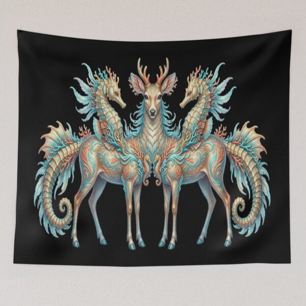 Item preview, Deer Seahorse Hybrid Fantasy Art designed and sold by GraffiCity.