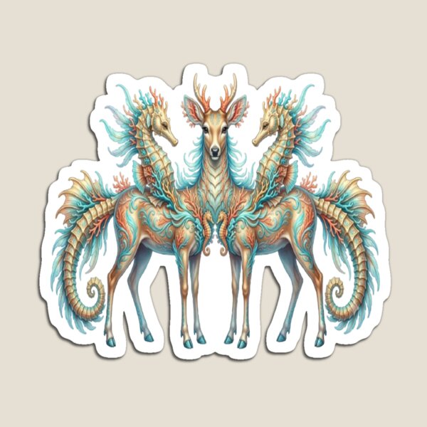 Item preview, Deer Seahorse Hybrid Fantasy Art designed and sold by GraffiCity.