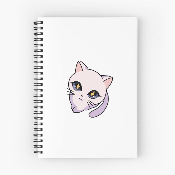 Item preview, Starry Eyed Kawaii white Cat - Cute Pastel Anime Kitten star eyes fisheye Illustration designed and sold by Mypixieart.