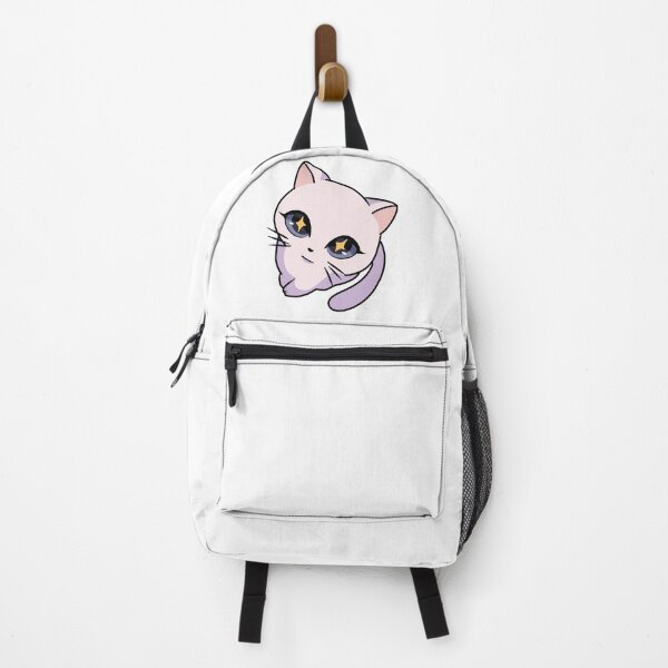 Item preview, Starry Eyed Kawaii white Cat - Cute Pastel Anime Kitten star eyes fisheye Illustration designed and sold by Mypixieart.