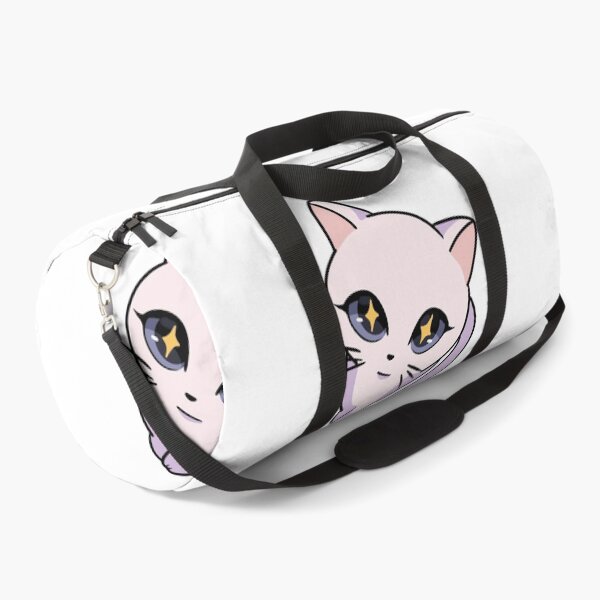 Item preview, Starry Eyed Kawaii white Cat - Cute Pastel Anime Kitten star eyes fisheye Illustration designed and sold by Mypixieart.