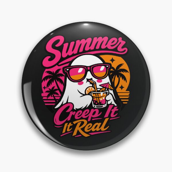 Item preview, Creep It Real Cute Ghost Summer Goth Tropical Beach designed and sold by Simon-Art-Land.