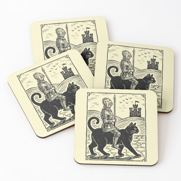 Item preview, Vintage Knight Cat Rider Medieval Warrior Gothic designed and sold by Y-Vibes.