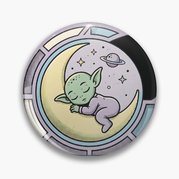 Item preview, Sleeping Baby Alien on Moon Retro Space Graphic designed and sold by DuckOddity.