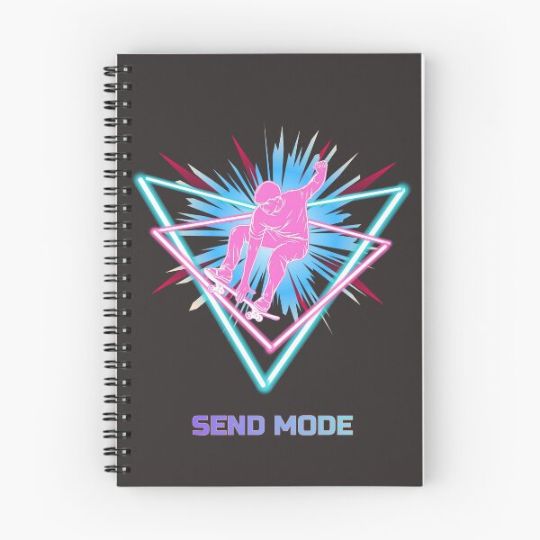 Item preview, Send Mode Neon Skater Synthwave Design designed and sold by vybrex ©.