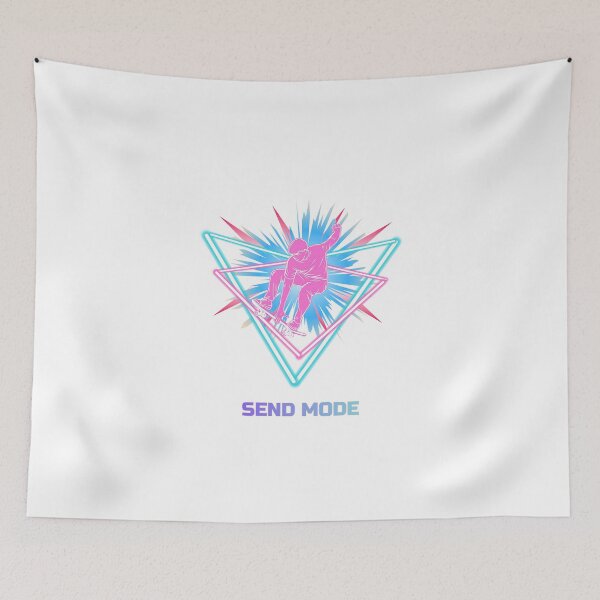 Item preview, Send Mode Neon Skater Synthwave Design designed and sold by vybrex ©.