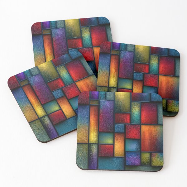 Item preview, Stained glass color blocks designed and sold by Neural Brushstrokes.