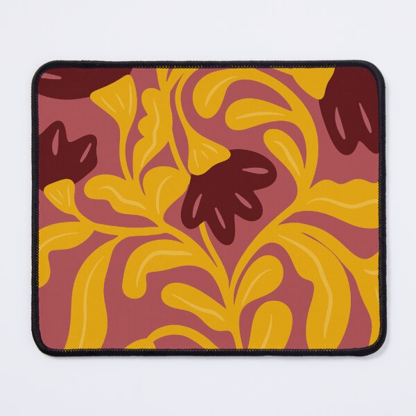 Item preview, Bold Blooms – Retro Floral Pattern in Maroon and Gold designed and sold by BuckaBaby.