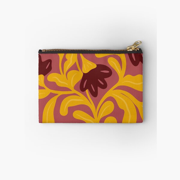 Item preview, Bold Blooms – Retro Floral Pattern in Maroon and Gold designed and sold by BuckaBaby.