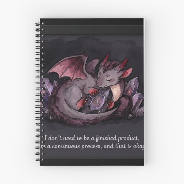 Item preview, Little dragon sleeping with a motivational message designed and sold by Purpleclomb.