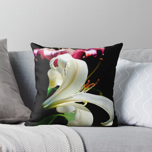 Item preview, Two lilies on black background designed and sold by olena2552.