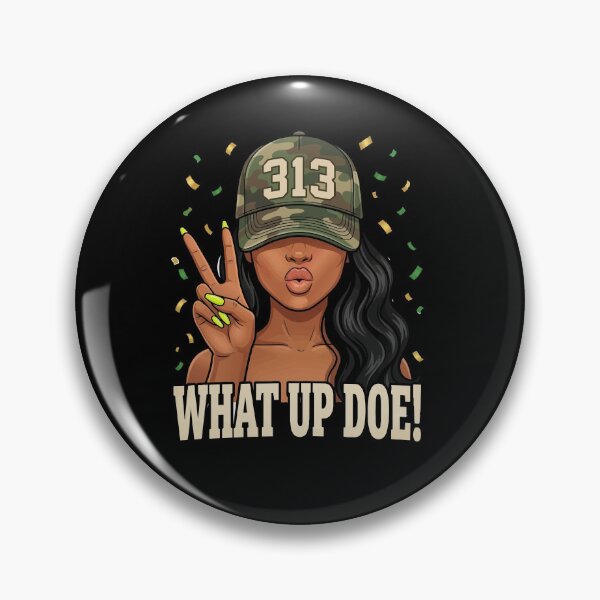 Item preview, What Up Doe 313 Detroit Black Woman Camo  designed and sold by BornBorn.