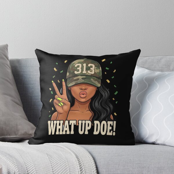 Item preview, What Up Doe 313 Detroit Black Woman Camo  designed and sold by BornBorn.