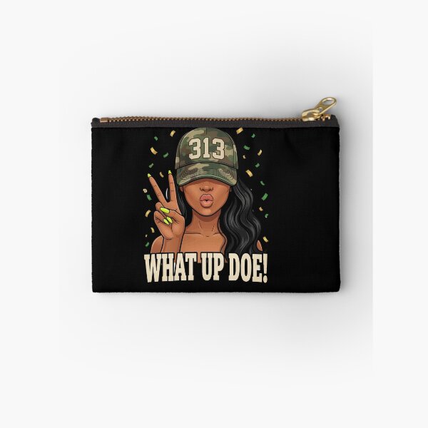 Item preview, What Up Doe 313 Detroit Black Woman Camo  designed and sold by BornBorn.