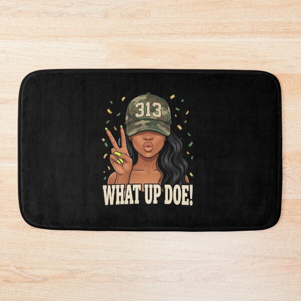 Item preview, What Up Doe 313 Detroit Black Woman Camo  designed and sold by BornBorn.