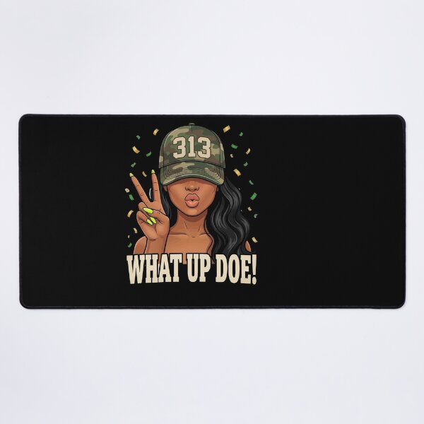 Item preview, What Up Doe 313 Detroit Black Woman Camo  designed and sold by BornBorn.