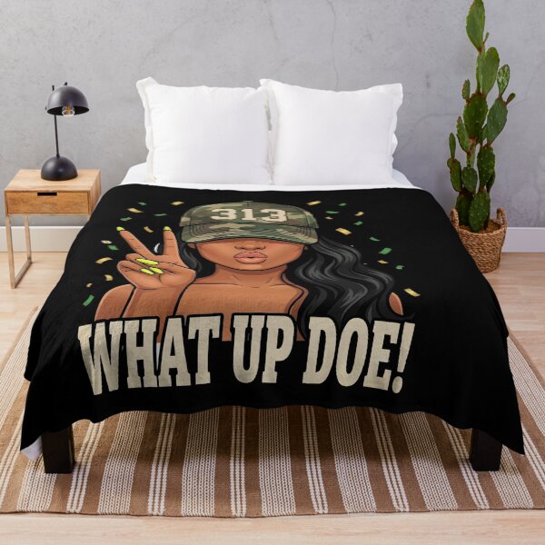 Item preview, What Up Doe 313 Detroit Black Woman Camo designed and sold by BornBorn.