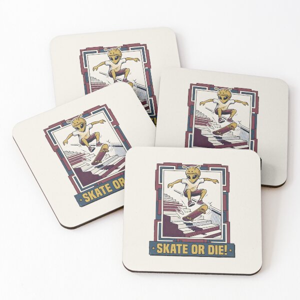 Item preview, Retro Skateboarding Alien Kickflip Graphic designed and sold by DuckOddity.