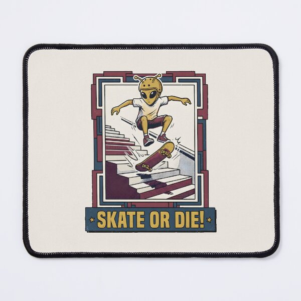 Item preview, Retro Skateboarding Alien Kickflip Graphic designed and sold by DuckOddity.