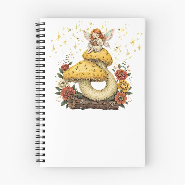 Item preview, Fairy Reading Book on Mushroom - Cottagecore Fairycore Book Lover Art designed and sold by Neurospicy Trolls.