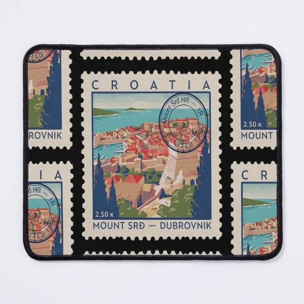 Item preview, Mount Srđ Dubrovnik Panorama Adriatic Postage Stamp Sticker designed and sold by stickercuffs.