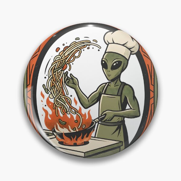 Item preview, Alien Chef Wok Cooking Retro Graphic designed and sold by DuckOddity.