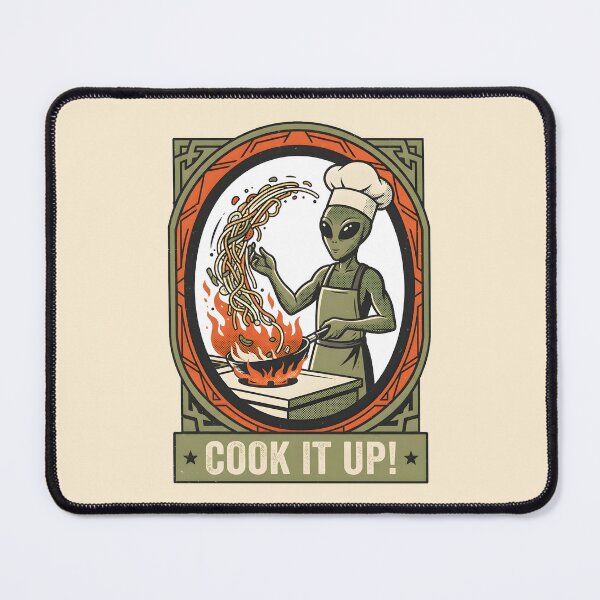 Item preview, Alien Chef Wok Cooking Retro Graphic designed and sold by DuckOddity.